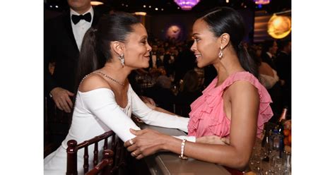 Thandie Newton and Zoe Saldana shared a sweet moment. | Best Candid Pictures From the Golden ...