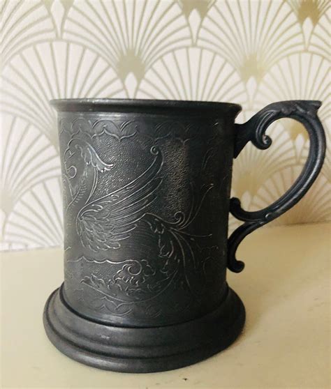 A small antique pewter mug/ cup with chased detail. c1890s. | Etsy in 2021 | Antique pewter ...