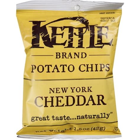 Kettle Brand New York Cheddar Potato Chips, 1.5 oz, (Pack of 24 ...