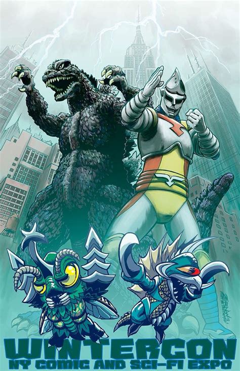 Godzilla And Jet Jaguar Vs Megalon And Gigan