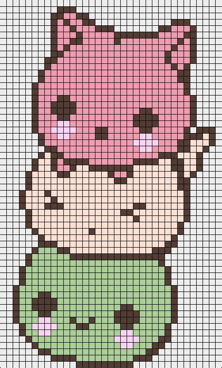 29 Images of Kawaii Pixel Art Template | leseriail.com | Pokemon, Anime pokemon, Bügelperlen ...