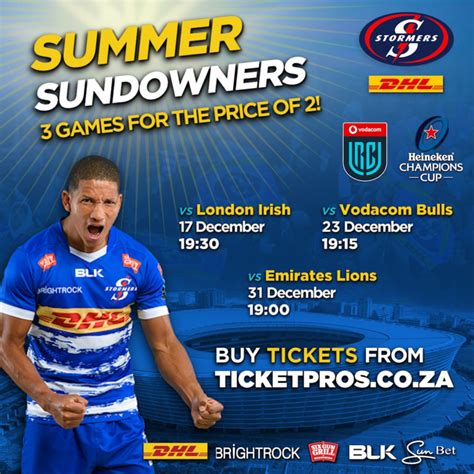 Summer rugga! Buy two DHL Stormers tickets, get a third free