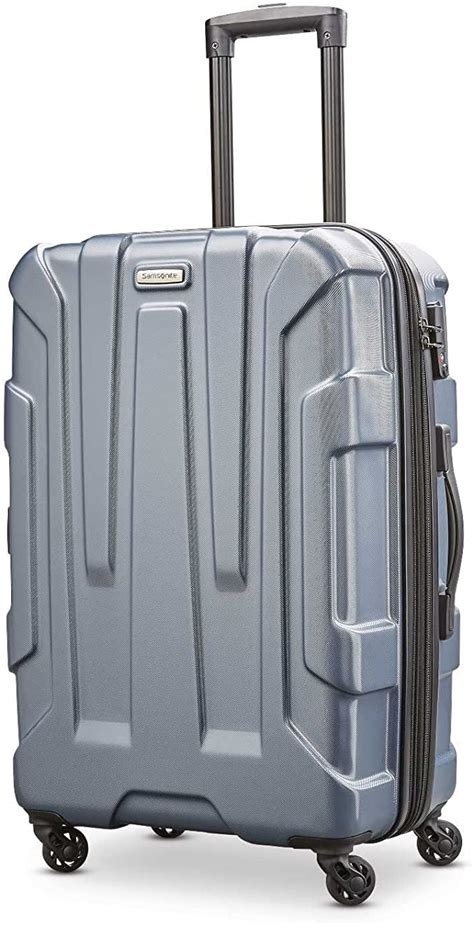 Samsonite Checked-Medium Suitcase, Blue Slate