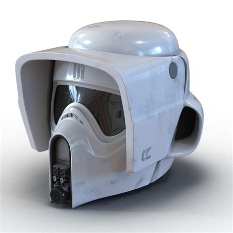 scout trooper helmet modeled 3d model