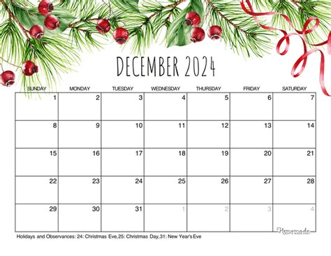 Free Printable December 2024 And January 2024 Calendar - Lola Sibbie