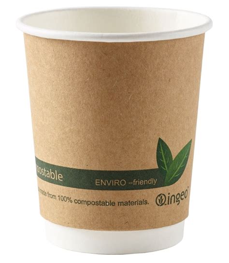 Compostable Coffee Cups Double Walled - 8oz, 12oz & 16oz – Green Man Packaging