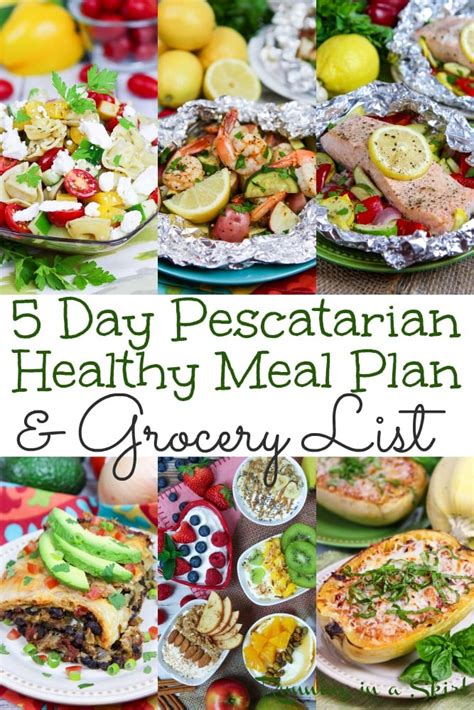 5 Day Healthy Pescatarian Meal Plan + Grocery List « Running in a Skirt