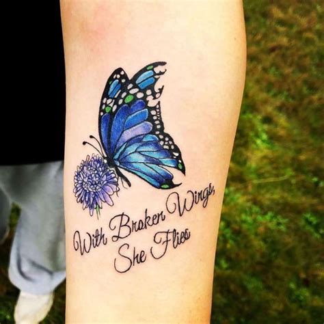 Butterfly With Broken Wing Tattoo - Margaret Wiegel