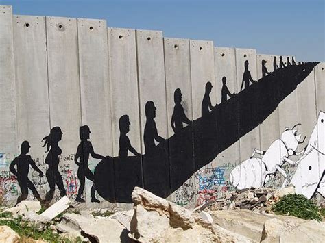 #Banksy #Palestine Wall #The Wall escalator Street Art Banksy, Banksy ...