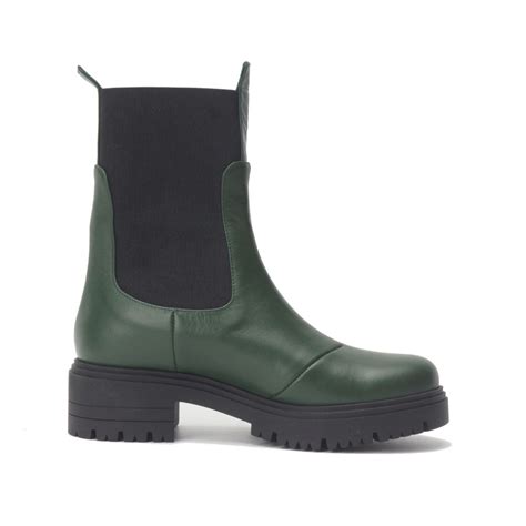 Green ankle boots