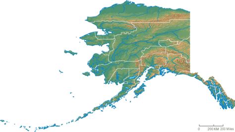 Physical map of Alaska. Alaska physical map | Vidiani.com | Maps of all countries in one place