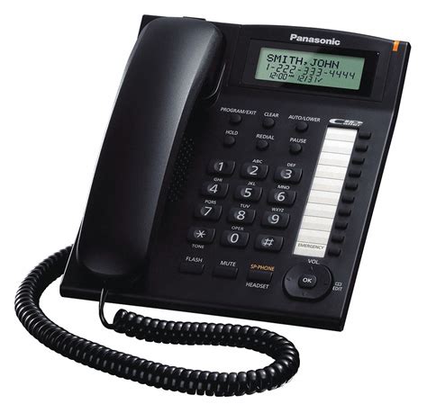 PANASONIC Analog Telephone, Black, Voicemail No - 49AD39|KX-TS880B ...