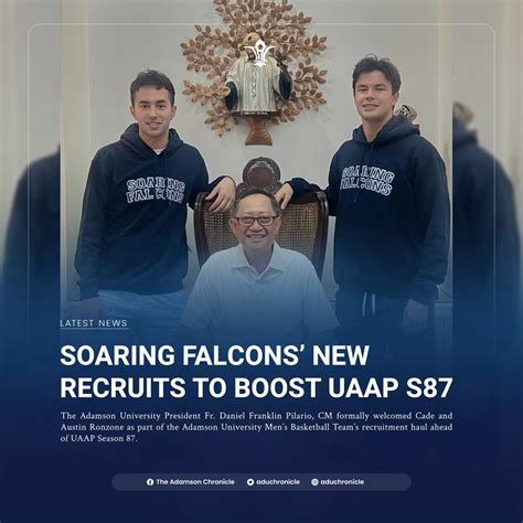 Soaring Falcons’ new recruits to... - The Adamson Chronicle