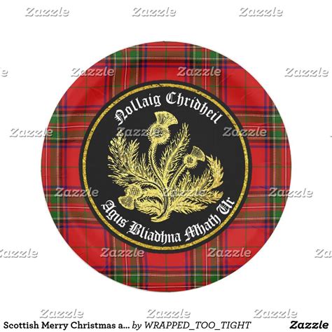 Scottish Merry Christmas and Happy New Year Paper Plate | Zazzle.com | Merry christmas and happy ...