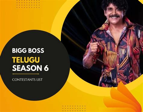 Checkout Bigg Boss Telugu Season 6 Contestants - The 2022 Show will be Spicier than any other ...