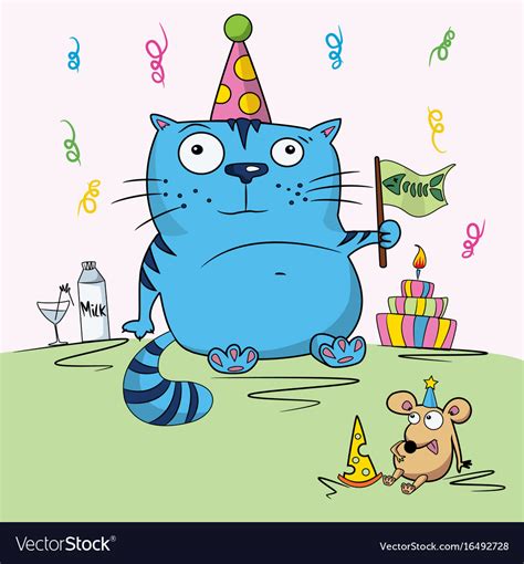 Birthday card with funny cartoon bears Royalty Free Vector