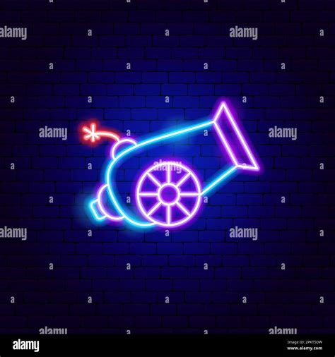 Cannon Neon Sign Stock Vector Image & Art - Alamy