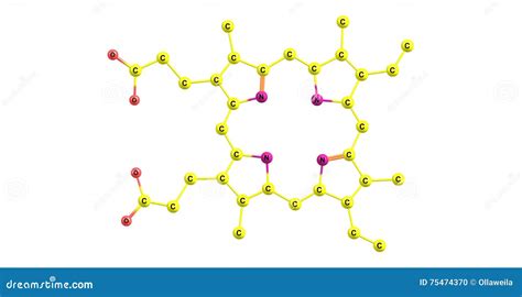 Porphyrin Molecular Structure Isolated On White Royalty-Free Illustration | CartoonDealer.com ...