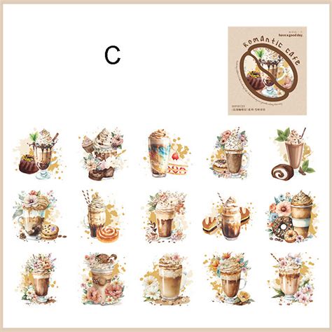 Coffee Theme Stickers 30pcs