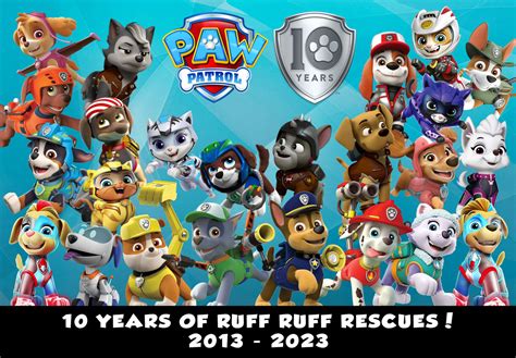 PAW Patrol - 10th Anniversary Celebration Poster by PlatinumShrineArt on DeviantArt