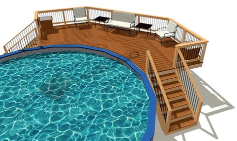 Quarter Round Pool Deck Plans - Decksgo Plans