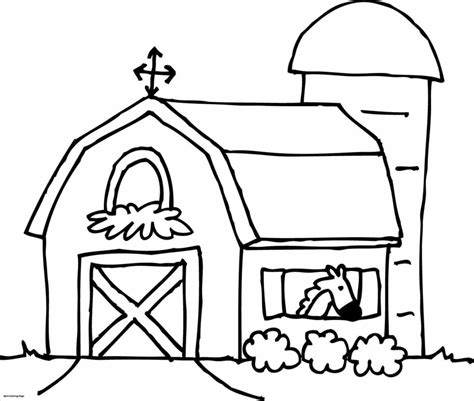 Red Barn Coloring Page at GetColorings.com | Free printable colorings pages to print and color