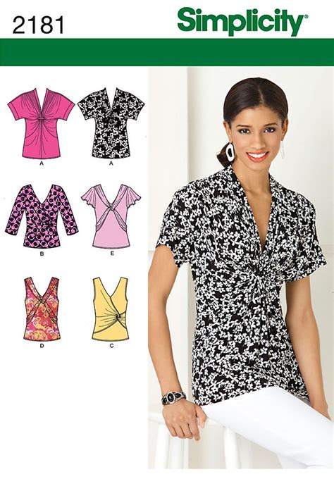 Simplicity 2181 Misses' Knit Tops | Sewing clothes women, Top sewing pattern, Sewing clothes