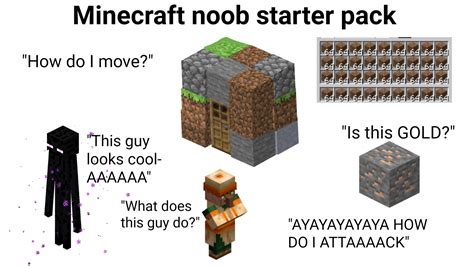 Minecraft noob starter pack : r/starterpacks