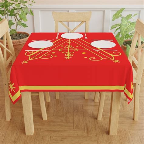 AGAOU VEVE Tablecloth Spiritual Altar Ceremony Table Haitian Vodou Vodun - Etsy