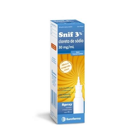 Snif 3% Spray 45ml 30 Mg/Ml Sol Nas - PanVel Farmácias