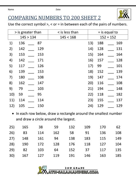 Comparing Numbers to 1000