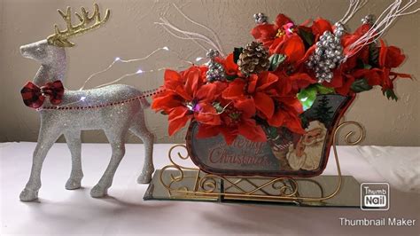 Reindeer And Sleigh Christmas Decoration