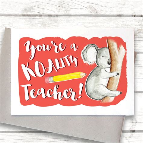 Funny Koality Teacher Thank You Card By Alexia Claire | notonthehighstreet.com