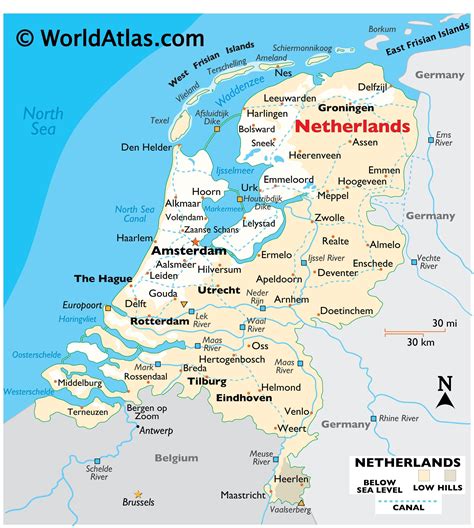 Netherlands Large Color Map