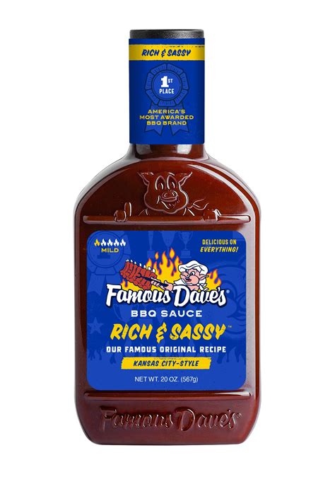 Famous Dave's Rich and Sassy Original Recipe BBQ Sauce - Shop Barbecue ...