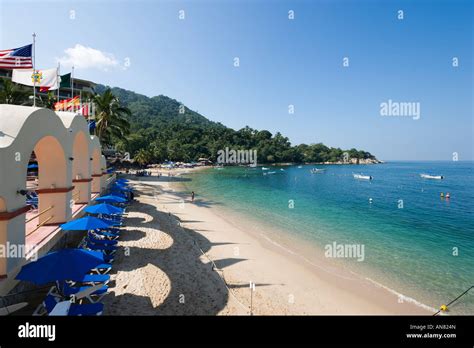 Beach from Hotel Barcelo la Jolla de Mismaloya, Mismaloya, Puerto Vallarta, Jalisco, Pacific ...