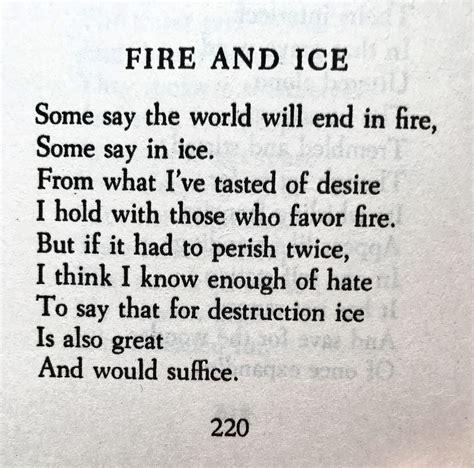 いろいろ fire and ice poem by robert frost 238193-Theme of poem fire and ice by robert frost ...