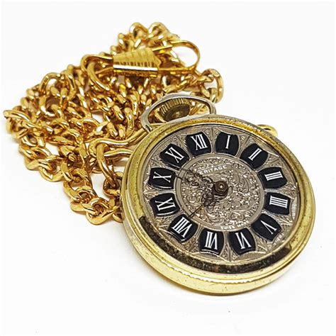 Heritage Swiss-made Pocket Watch | Gold-tone Vintage Pendant – Vintage ...