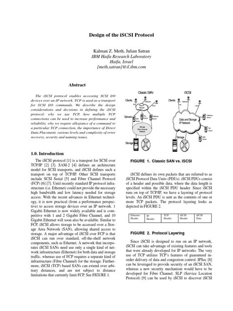 Design of iSCSI Protocol | PDF | Transmission Control Protocol ...