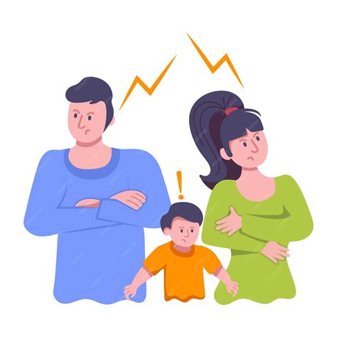 Premium Vector | Flat illustration of family conflict