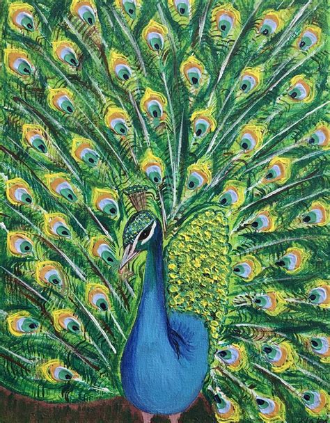 Beautiful peacock Painting by Saba Moosaraza | Saatchi Art