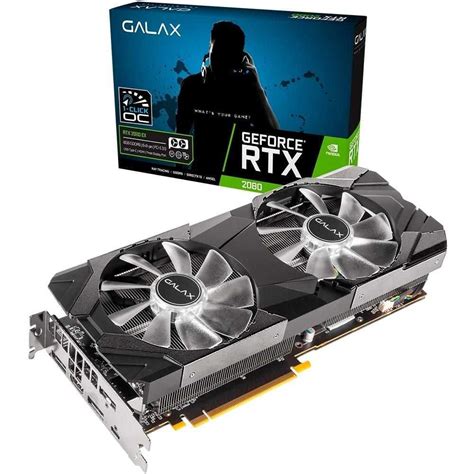 Placa de Vídeo NVIDIA GeForce RTX 2080 EX OC 8GB GDDR6 PCI-E 3.0 28NSL6UCU9EN GALAX na Tudo à Beça