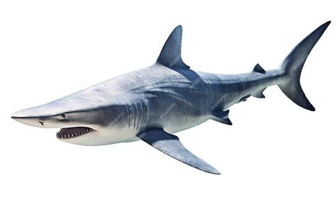Premium AI Image | A great white shark isolated on white background