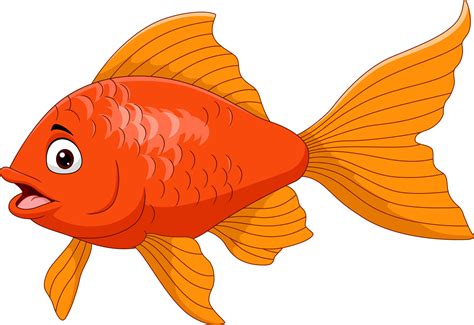 Cartoon golden fish isolated on white background 5161918 Vector Art at ...