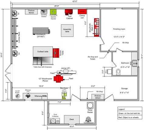 Pin on House: Garage / Workshops | Woodworking shop plans, Workshop layout, Woodworking shop layout