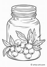 Cranberry Sauce Coloring Page » Free Download Artus Art sketch template