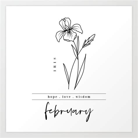 February Birth Flower | Iris Art Print by Jande Summer | Society6