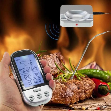 Newly Household BBQ Thermometers Wireless Digital Oven Grill Meat Cooking Remote Control with ...