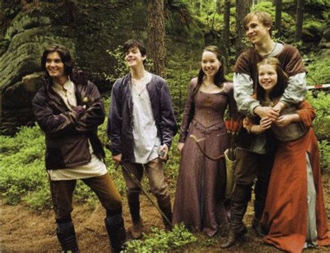 Behind the scenes still of Narnia actors during the filming of Prince ...