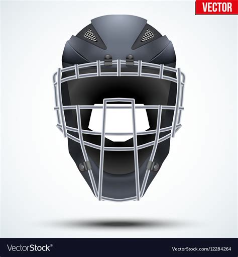 Baseball catcher helmet Royalty Free Vector Image